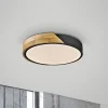 Gang|Loftlamper ^ JUST LIGHT. GmbH JUST LIGHT. Bila LED-loftslampe, sort, Ø 32 cm, træ