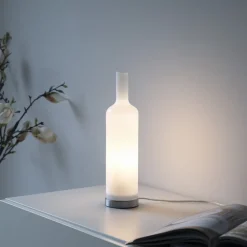 Bordlamper ^ JUST LIGHT. GmbH JUST LIGHT. bordlampe Bottle, opal hvid, glas, E14