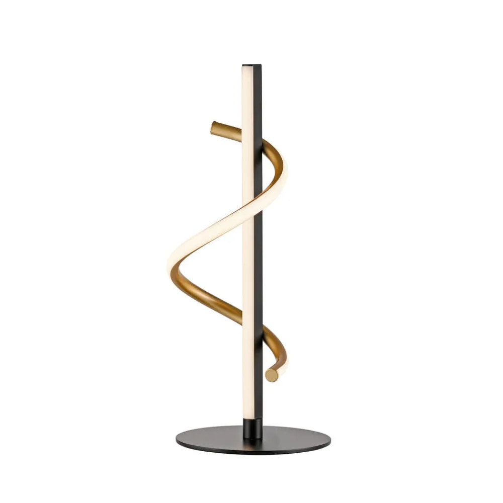 Bordlamper ^ JUST LIGHT. GmbH JUST LIGHT. Emanda LED-bordlampe, jern, sort-messing