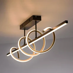 JUST LIGHT. GmbH Loftlamper|Loftlamper > JUST LIGHT. Emanda loftlampe, jern, sort-messing