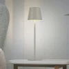 Terrassebelysning|Bordlamper ^ JUST LIGHT. GmbH JUST LIGHT. Euria LED-bordlampe, grå-beige jern IP54
