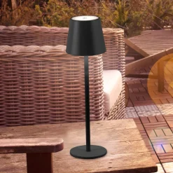 JUST LIGHT. GmbH Dekorationsbelysning > JUST LIGHT. Euria LED-bordlampe, sort, jern IP54