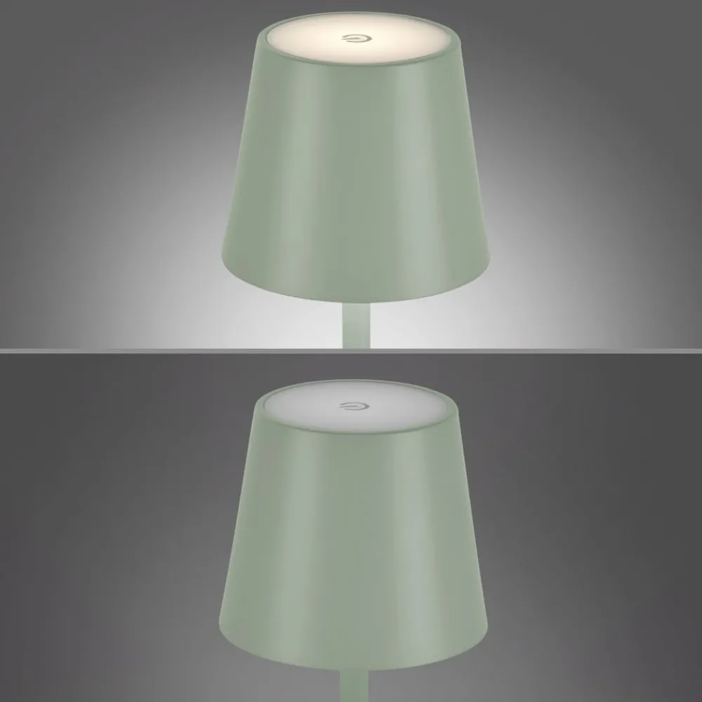 JUST LIGHT. GmbH Dekorationsbelysning|Terrassebelysning > JUST LIGHT. Euria LED-bordlampe, grøn, jern, IP54