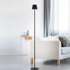 JUST LIGHT. GmbH Terrassebelysning > JUST LIGHT. Euria LED-gulvlampe, sort, jern, IP54