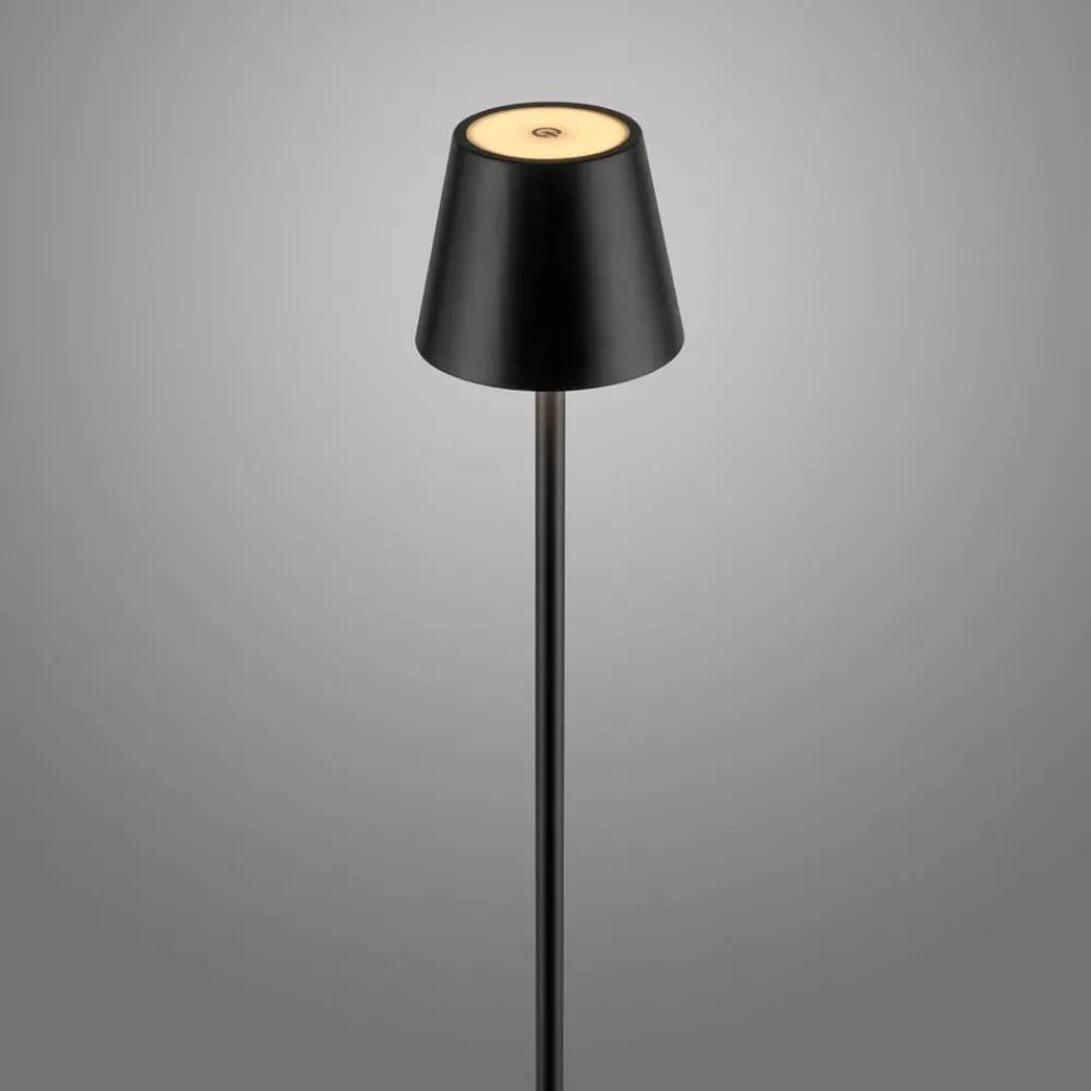 JUST LIGHT. GmbH Terrassebelysning > JUST LIGHT. Euria LED-gulvlampe, sort, jern, IP54