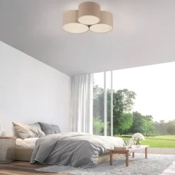 JUST LIGHT. GmbH Loftlamper > JUST LIGHT. Grøn Duro loftlampe, tekstil, 3 lyskilder