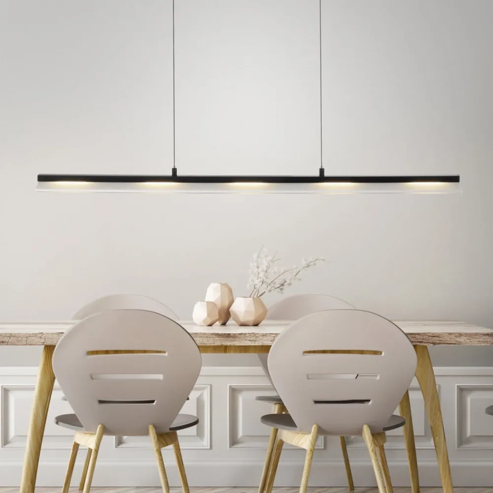 JUST LIGHT. GmbH Arbejdsrum/Kontor|Pendellamper > JUST LIGHT. Hængelampe Nele, sort, jern, glas