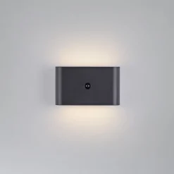 JUST LIGHT. GmbH Væg- Og Spejllamper > JUST LIGHT. LED-batteridrevet væglampe Ziddy sort Sensor 3.000K