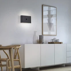 JUST LIGHT. GmbH Væg- Og Spejllamper > JUST LIGHT. LED-batteridrevet væglampe Ziddy sort Sensor 3.000K