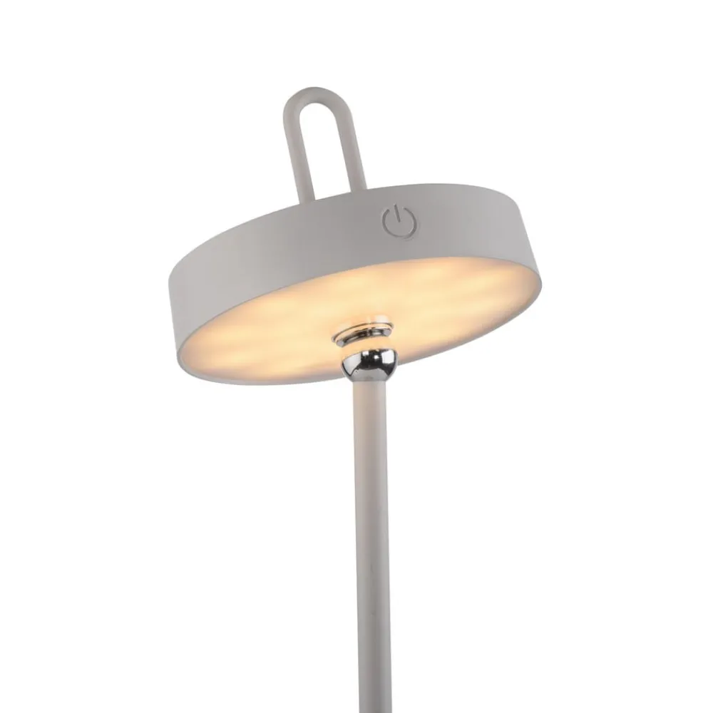 JUST LIGHT. GmbH Dekorationsbelysning|Terrassebelysning > JUST LIGHT. LED-bordlampe Amag grå-beige jern IP44