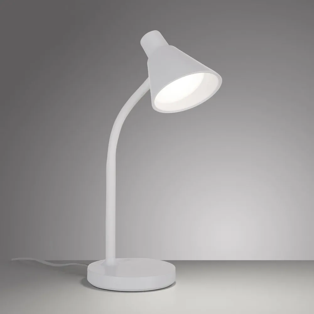 JUST LIGHT. GmbH Arbejdsrum/Kontor|Bordlamper > JUST LIGHT. LED-bordlampe Pixie, plast, hvid