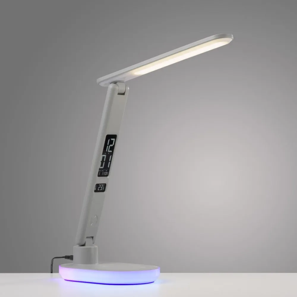 JUST LIGHT. GmbH Arbejdsrum/Kontor > JUST LIGHT. LED-bordlampe Tina, ABS, CCT, RGB, hvid