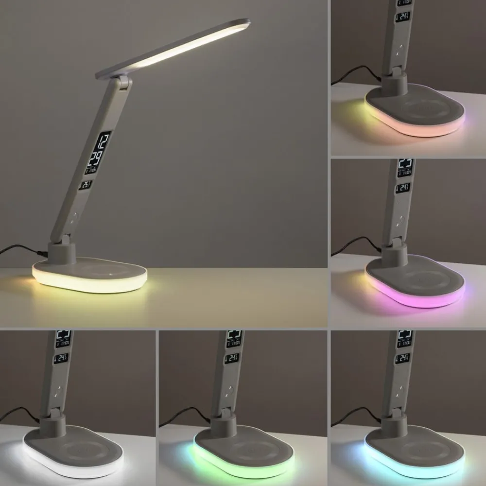 JUST LIGHT. GmbH Arbejdsrum/Kontor > JUST LIGHT. LED-bordlampe Tina, ABS, CCT, RGB, hvid