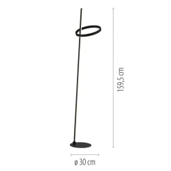 JUST LIGHT. GmbH Gulvlamper > JUST LIGHT. LED-gulvlampe Ritus sort jern Dæmper 3.000 K