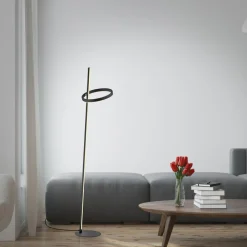 JUST LIGHT. GmbH Gulvlamper > JUST LIGHT. LED-gulvlampe Ritus sort jern Dæmper 3.000 K