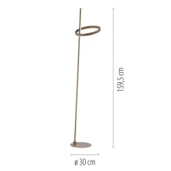 JUST LIGHT. GmbH Gulvlamper|Gulvlamper > JUST LIGHT. LED-gulvlampe Ritus sand, jern, dæmper, 3.000 K