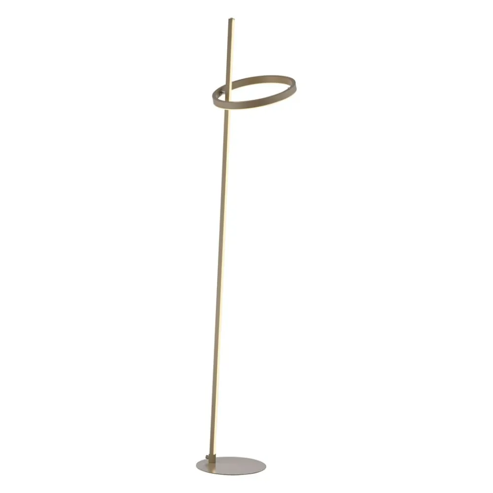 JUST LIGHT. GmbH Gulvlamper|Gulvlamper > JUST LIGHT. LED-gulvlampe Ritus sand, jern, dæmper, 3.000 K