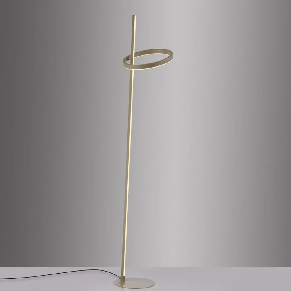 JUST LIGHT. GmbH Gulvlamper|Gulvlamper > JUST LIGHT. LED-gulvlampe Ritus sand, jern, dæmper, 3.000 K