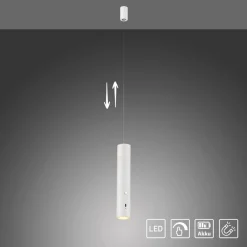 JUST LIGHT. GmbH Pendellamper > JUST LIGHT. LED-hængelampe med batteri, hvid, jern