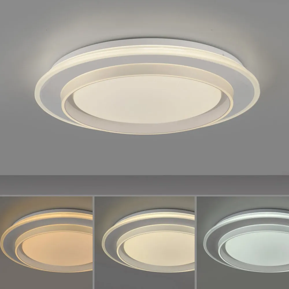 JUST LIGHT. GmbH Arbejdsrum/Kontor|Loftlamper > JUST LIGHT. LED-loftslampe Lago Ø 49,3 cm CCT fjernbetjening
