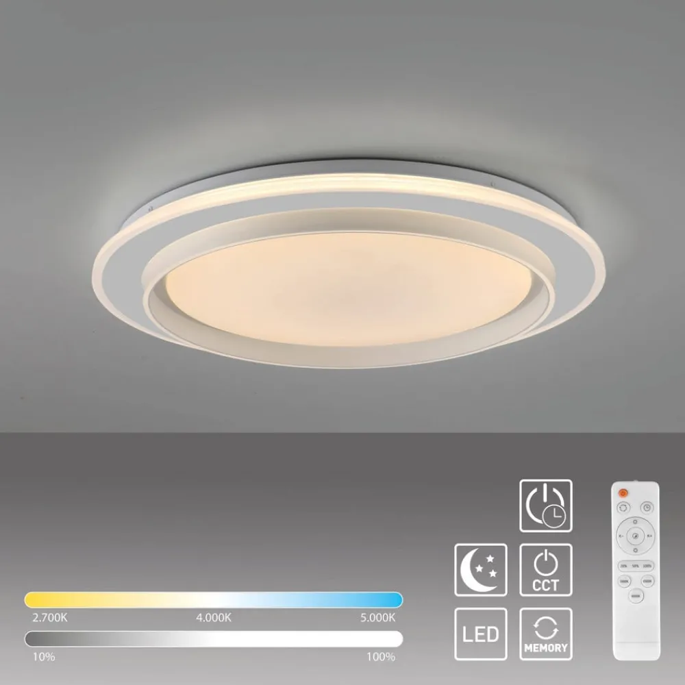 JUST LIGHT. GmbH Arbejdsrum/Kontor|Loftlamper > JUST LIGHT. LED-loftslampe Lago Ø 49,3 cm CCT fjernbetjening