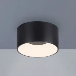 JUST LIGHT. GmbH Loftlamper > JUST LIGHT. LED-loftslampe Tanika sort, Ø16 cm, dæmpbar
