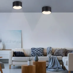JUST LIGHT. GmbH Loftlamper > JUST LIGHT. LED-loftslampe Tanika sort, Ø16 cm, dæmpbar