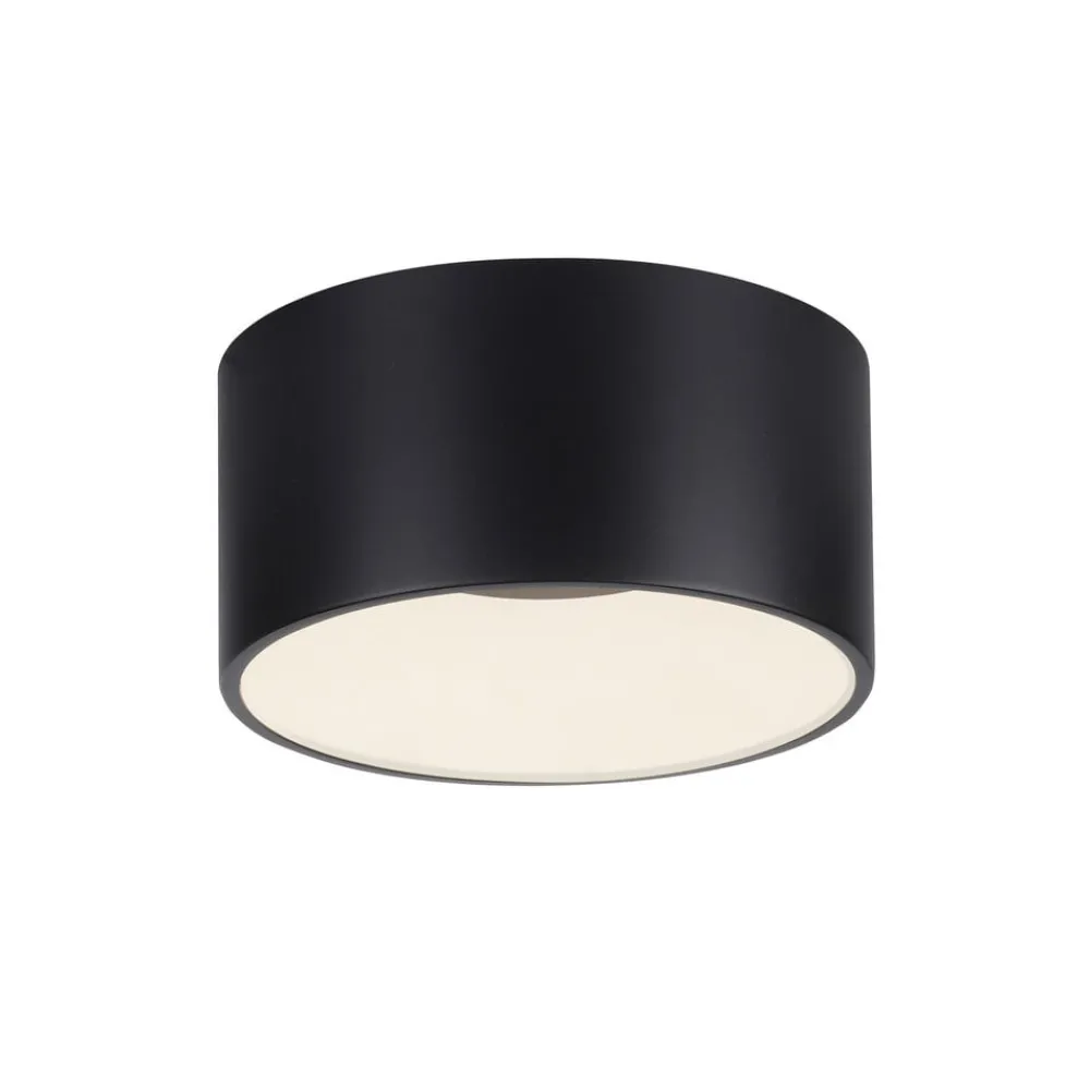 JUST LIGHT. GmbH Loftlamper > JUST LIGHT. LED-loftslampe Tanika sort, Ø16 cm, dæmpbar