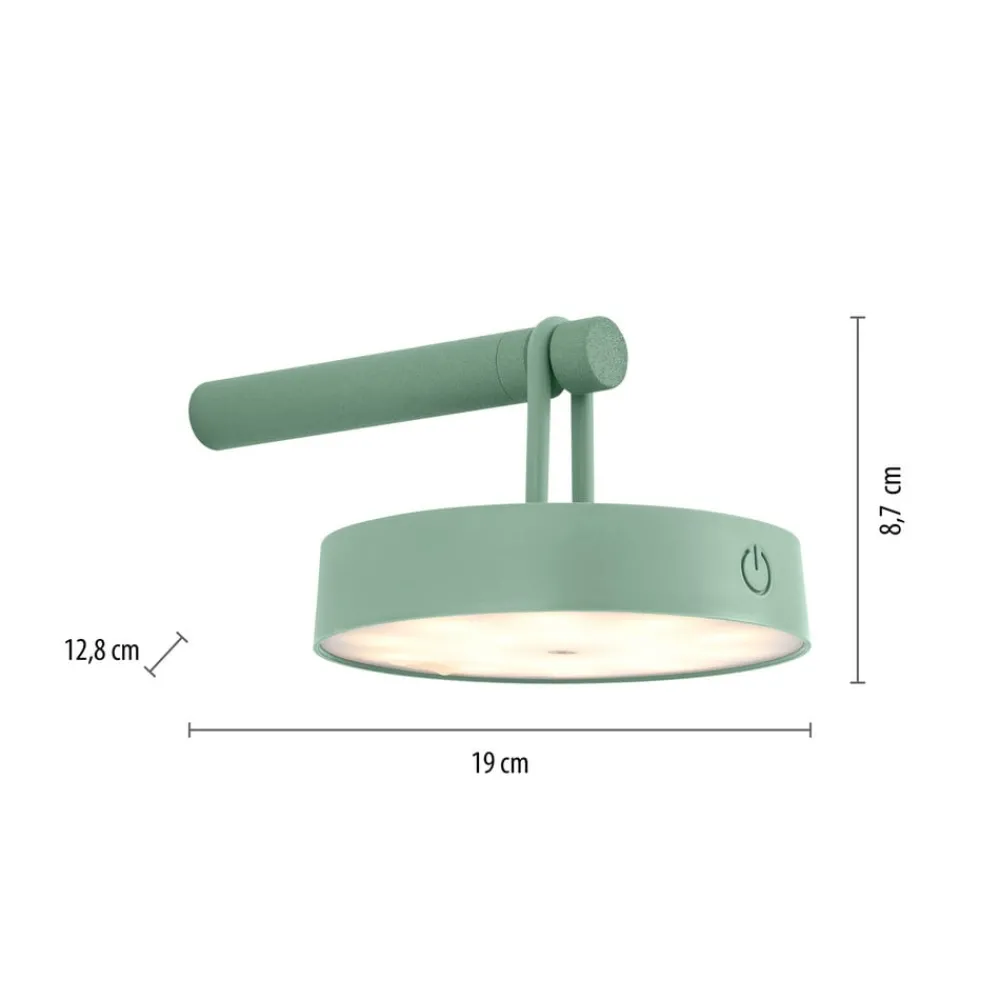 JUST LIGHT. GmbH Terrassebelysning > JUST LIGHT. LED-væglampe Arma, grøn, plast IP44