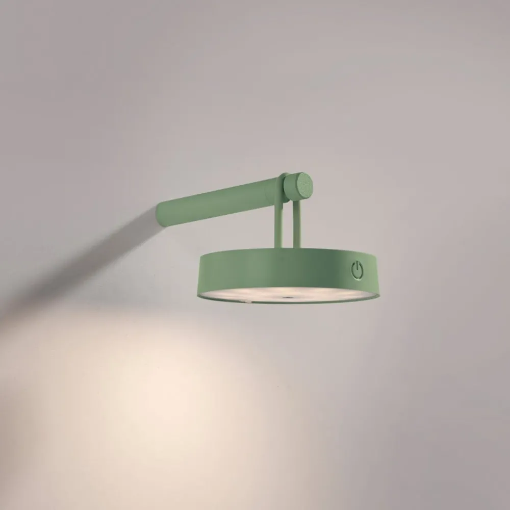 JUST LIGHT. GmbH Terrassebelysning > JUST LIGHT. LED-væglampe Arma, grøn, plast IP44