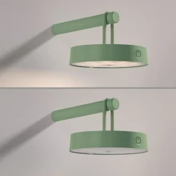 JUST LIGHT. GmbH Terrassebelysning > JUST LIGHT. LED-væglampe Arma, grøn, plast IP44