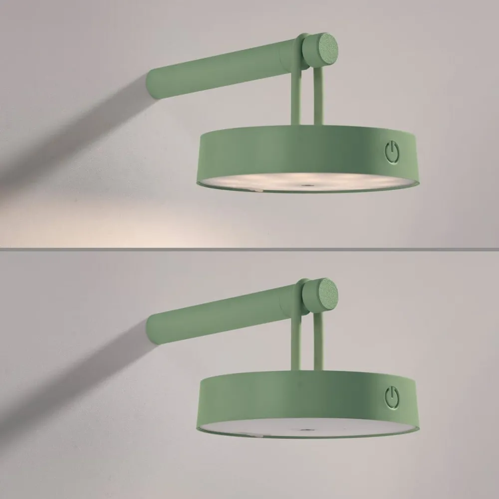 JUST LIGHT. GmbH Terrassebelysning > JUST LIGHT. LED-væglampe Arma, grøn, plast IP44