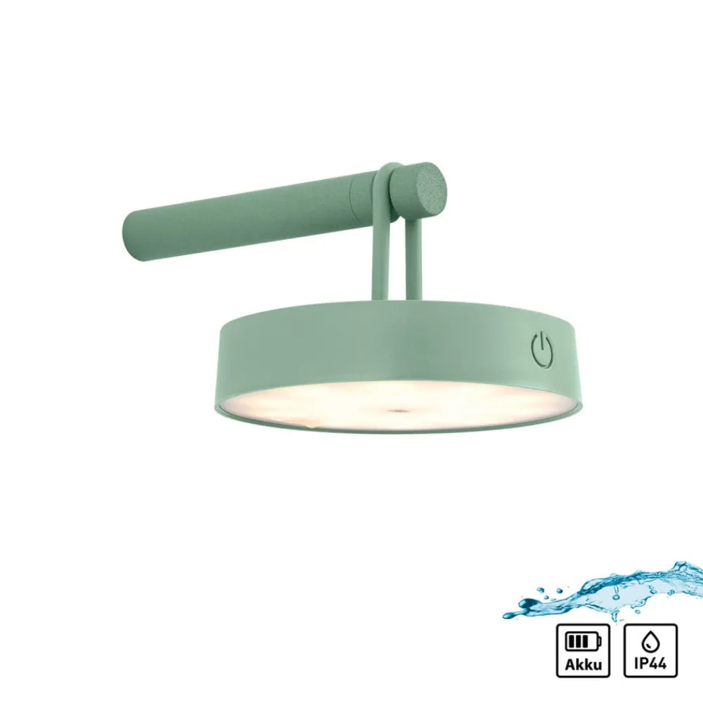 JUST LIGHT. GmbH Terrassebelysning > JUST LIGHT. LED-væglampe Arma, grøn, plast IP44