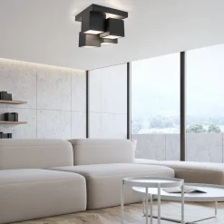 JUST LIGHT. GmbH Loftlamper|Loftlamper > JUST LIGHT. Loftlampe Tetris, jern, 3000 K, sort