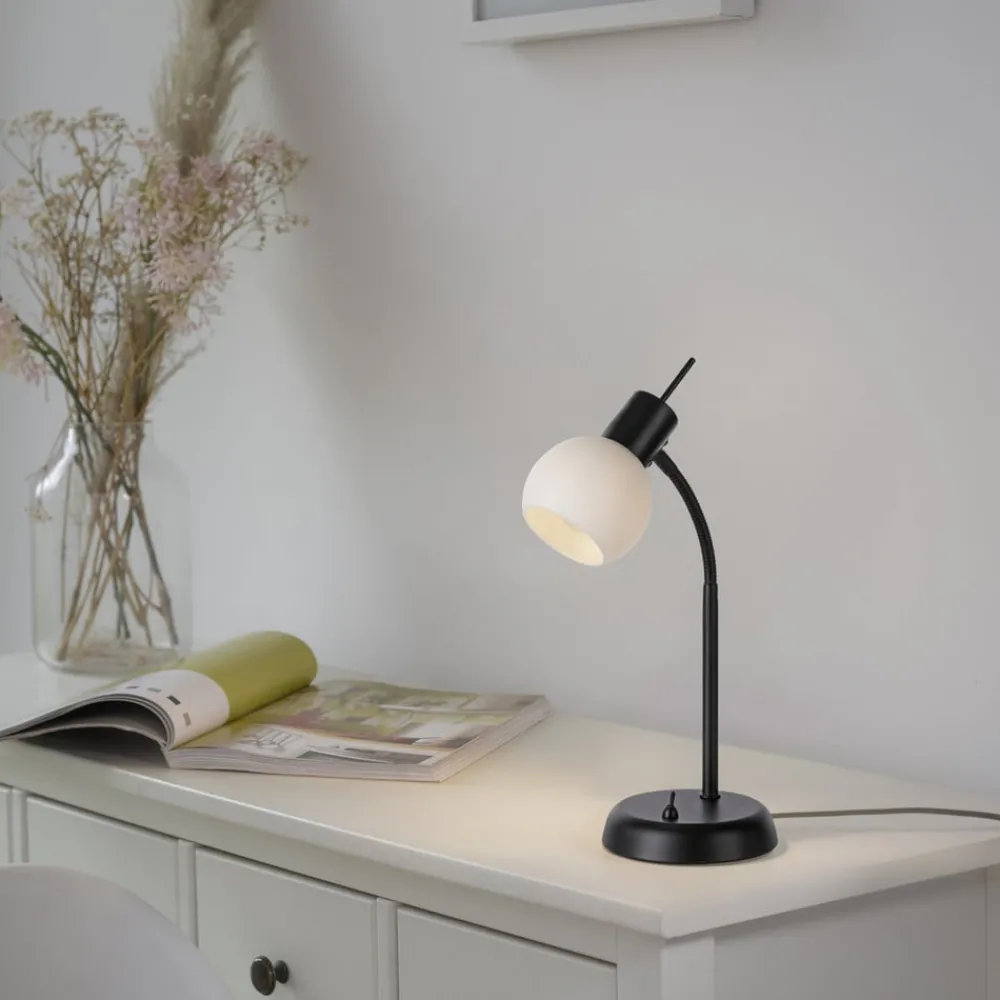 Bordlamper ^ JUST LIGHT. GmbH JUST LIGHT. Loki bordlampe, sort, jern, glas