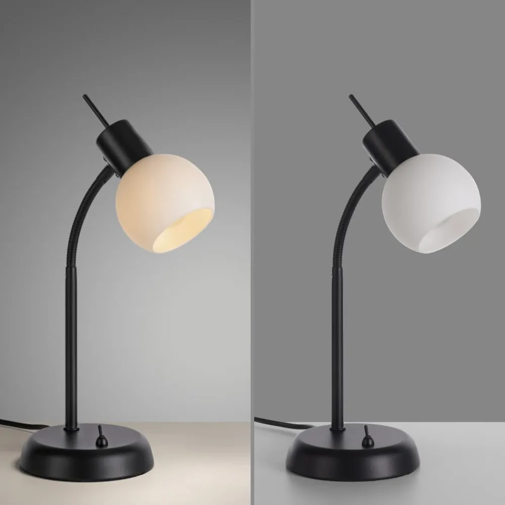 Bordlamper ^ JUST LIGHT. GmbH JUST LIGHT. Loki bordlampe, sort, jern, glas