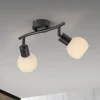Loftlamper|Loftlamper ^ JUST LIGHT. GmbH JUST LIGHT. Loki loftlampe, 2 lyskilder, sort, jern, glas