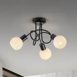 Loftlamper|Loftlamper ^ JUST LIGHT. GmbH JUST LIGHT. Loki loftlampe, 3 lyskilder, rund, sort, jern