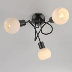Loftlamper|Loftlamper ^ JUST LIGHT. GmbH JUST LIGHT. Loki loftlampe, 3 lyskilder, rund, sort, jern