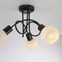 Loftlamper|Loftlamper ^ JUST LIGHT. GmbH JUST LIGHT. Loki loftlampe, 3 lyskilder, rund, sort, jern