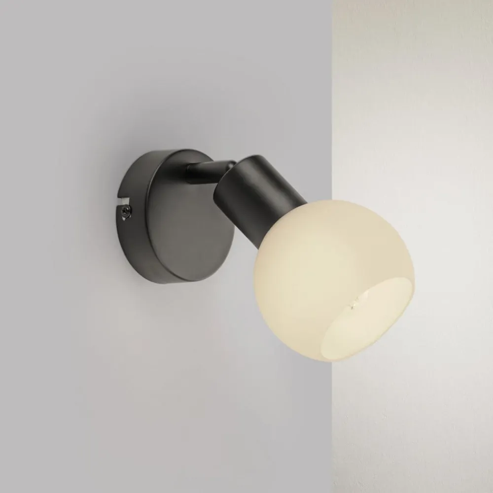 JUST LIGHT. GmbH Væglamper|Væglamper > JUST LIGHT. Loki væglampe, sort, jern, glas