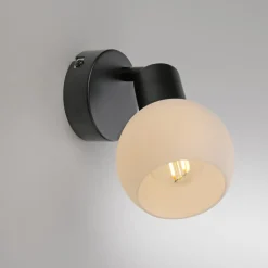 JUST LIGHT. GmbH Væglamper|Væglamper > JUST LIGHT. Loki væglampe, sort, jern, glas