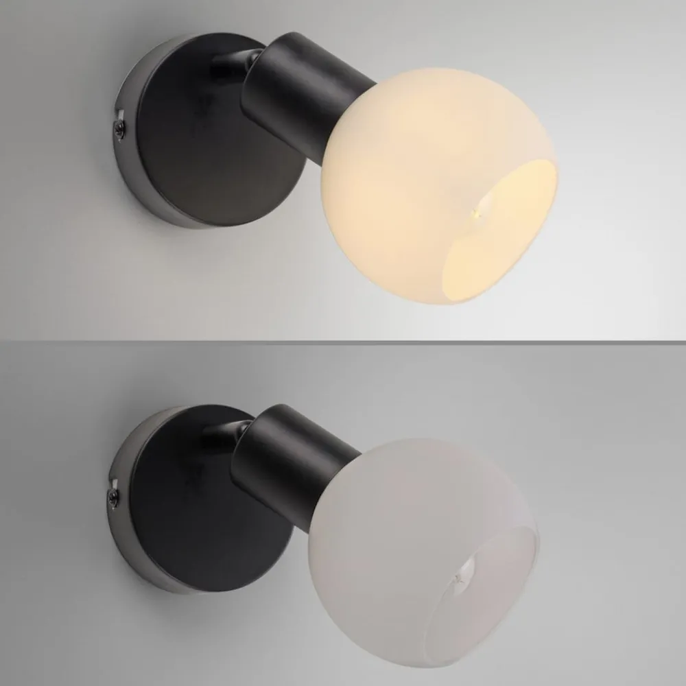 JUST LIGHT. GmbH Væglamper|Væglamper > JUST LIGHT. Loki væglampe, sort, jern, glas