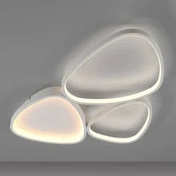 JUST LIGHT. GmbH Loftlamper|Loftlamper > JUST LIGHT. Pebbles loftlampe, hvid, dæmpbar