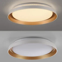 JUST LIGHT. GmbH Loftlamper > JUST LIGHT. Sati loftlampe, plast, hvid/messing