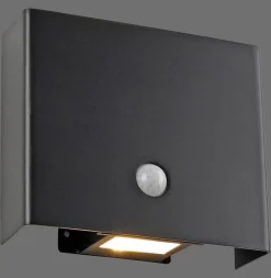JUST LIGHT. GmbH Væglampe Med Sensor > JUST LIGHT. Udendørs væglampe med sensor Amin, genopladeligt batteri sort