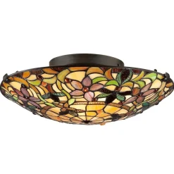 Gang|Loftlamper ^ QUOIZEL Kami loftlampe i Tiffany-stil