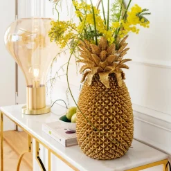 KARE Møbel Og Interiør > Ananas dekorativ vase, højde 50 cm, polyresin, håndlavet