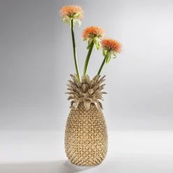 KARE Møbel Og Interiør > Ananas dekorativ vase, højde 50 cm, polyresin, håndlavet
