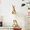 KARE Bordlamper > Animal Rabbit bordlampe, guld/hvid, 68 cm, E14